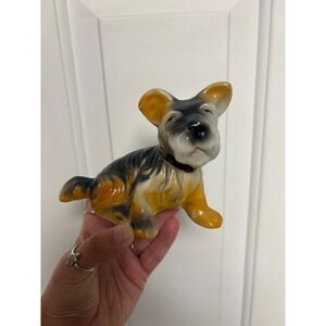 Vintage Occupied Japan Ceramic Terrier Dog Figurine 5"